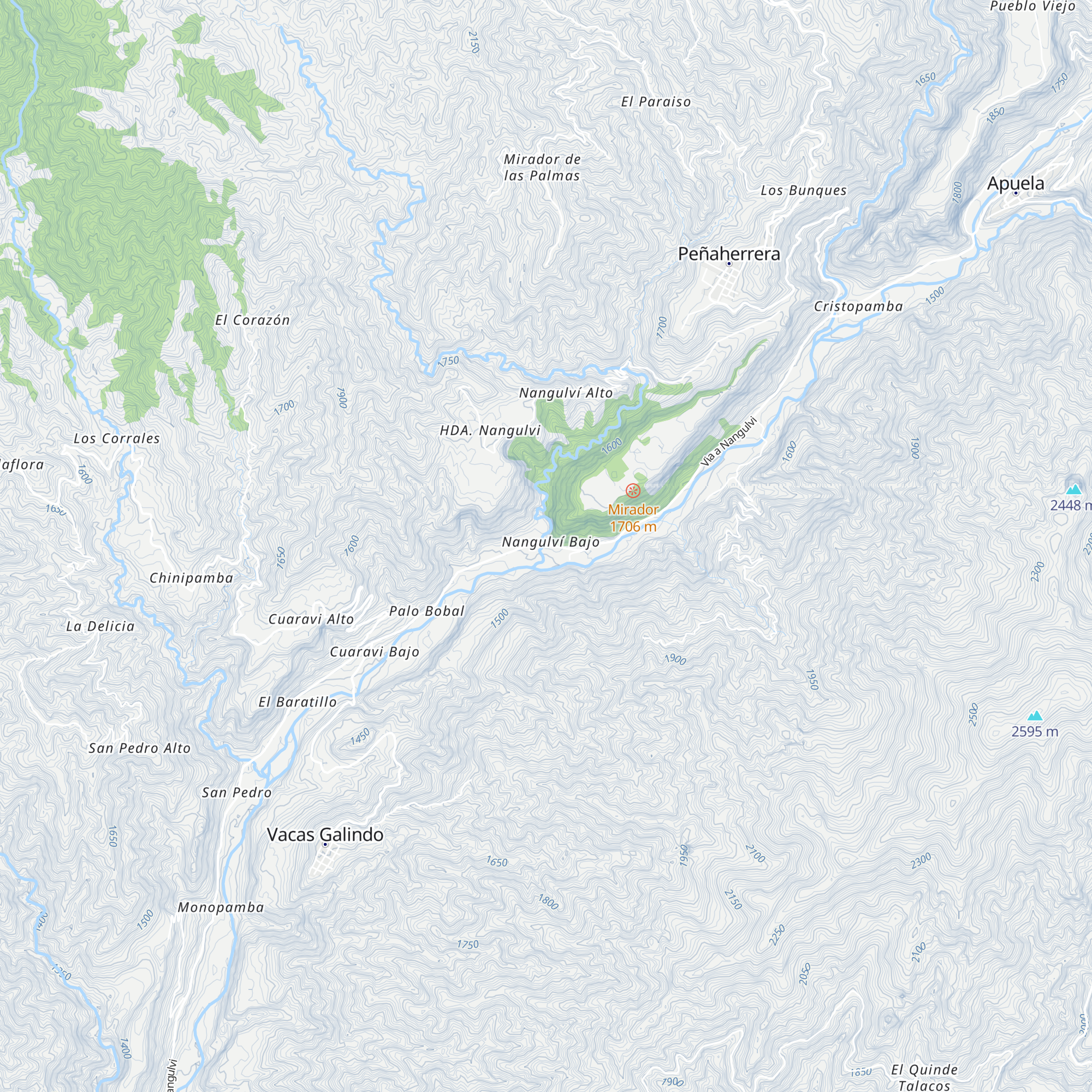 Cabañas INTAG map