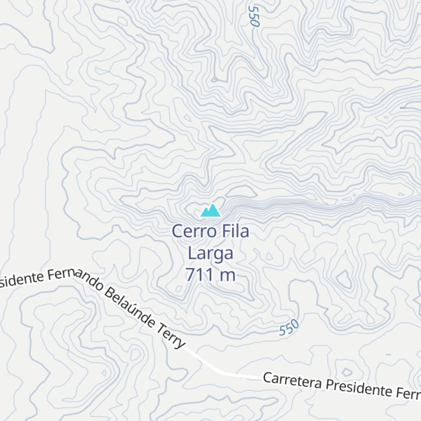 Map of Cerro Fila Larga