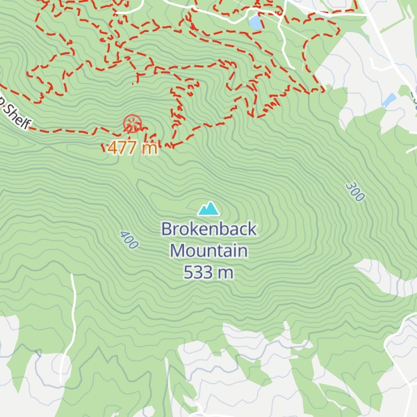 Map of Brokenback Mountain