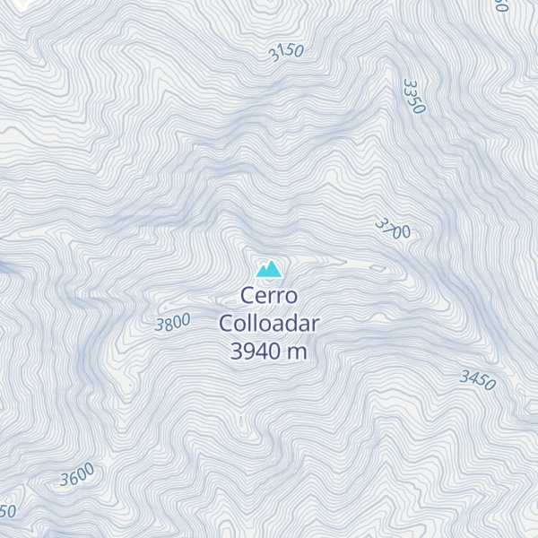 Map of Cerro Colloadar