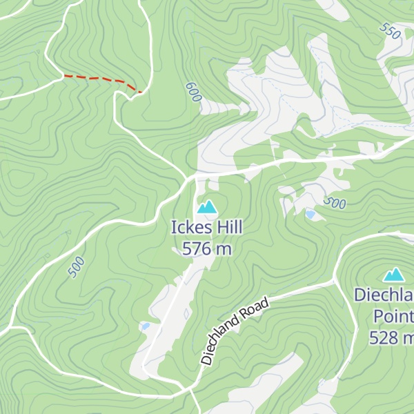 Map of Ickes Hill