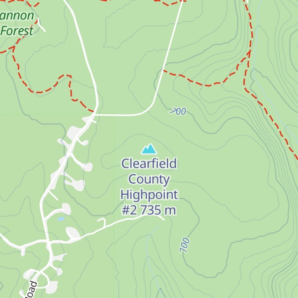 Map of Clearfield County Highpoint #2