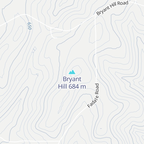 Map of Bryant Hill