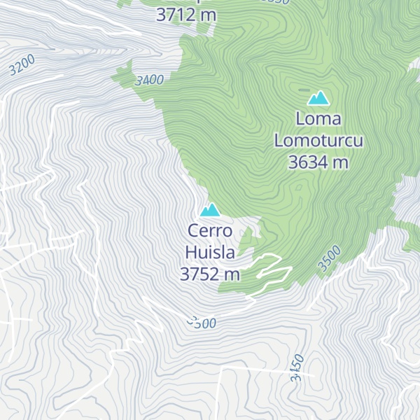 Map of Cerro Huisla