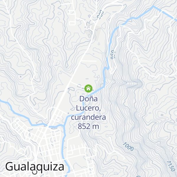 Map of Doña Lucero, curandera