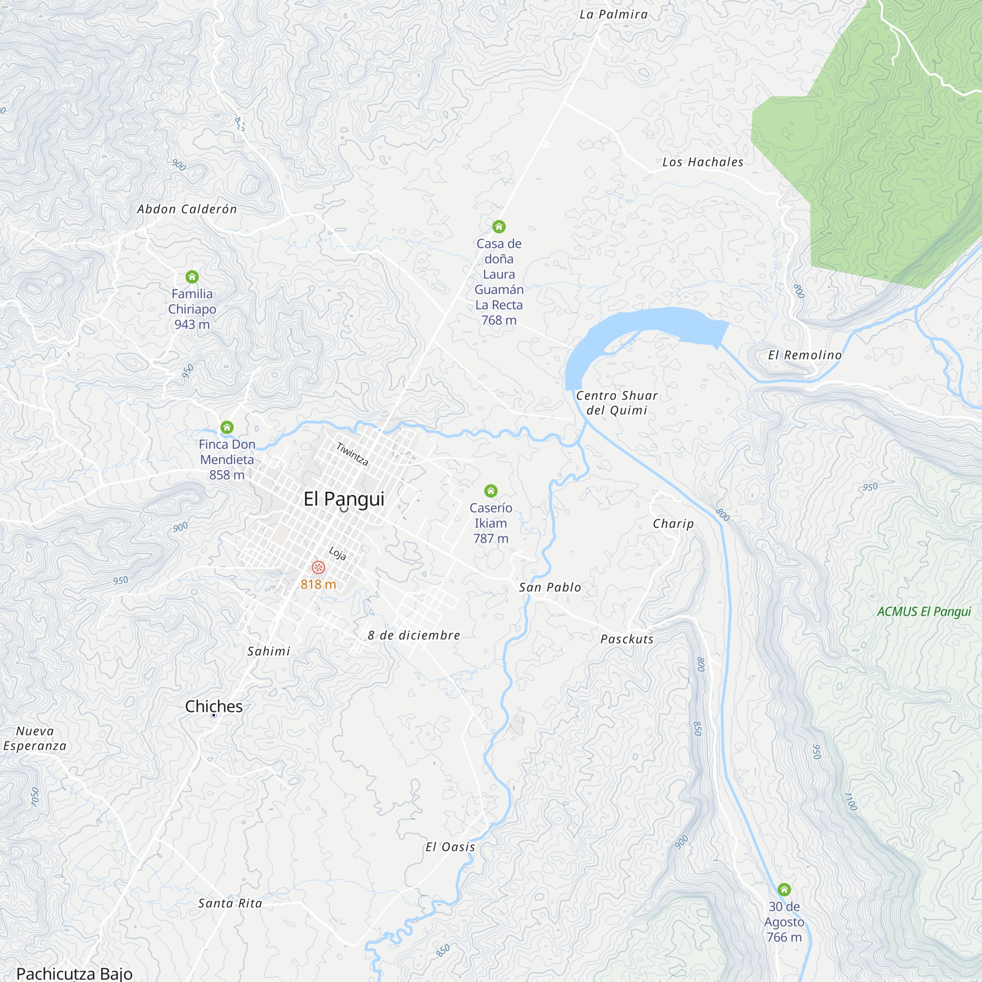 Caserío Ikiam map