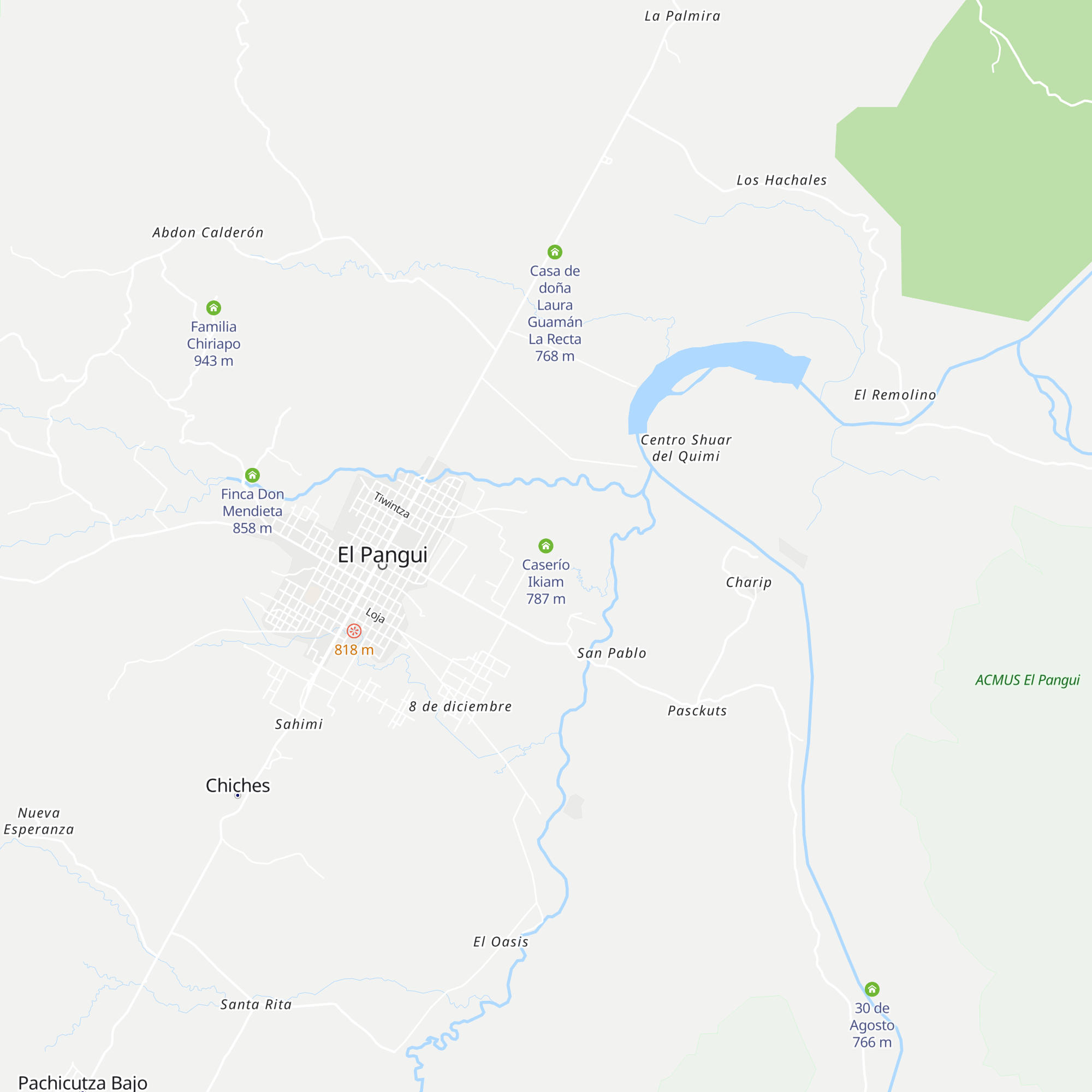 Caserío Ikiam map
