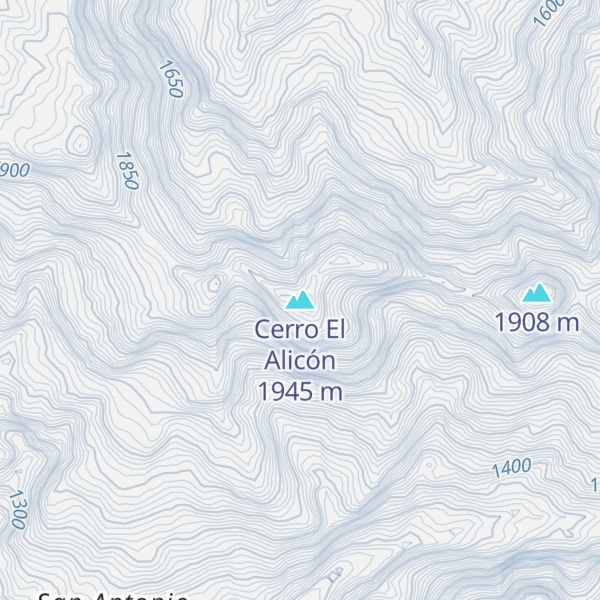 Map of Cerro El Alicón