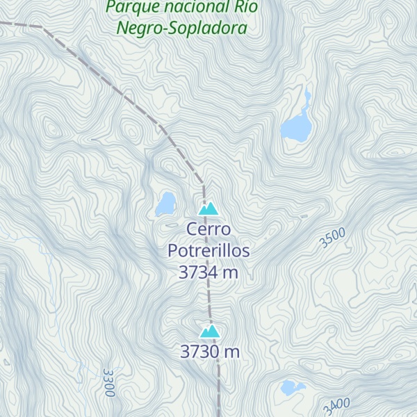 Map of Cerro Potrerillos