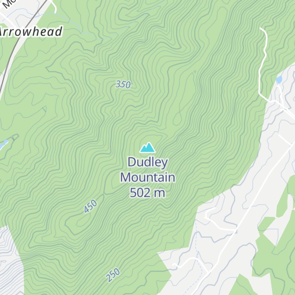 Map of Dudley Mountain