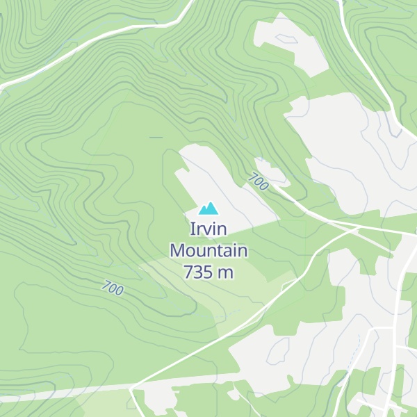 Map of Irvin Mountain