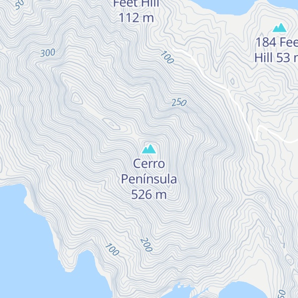 Map of Cerro Península