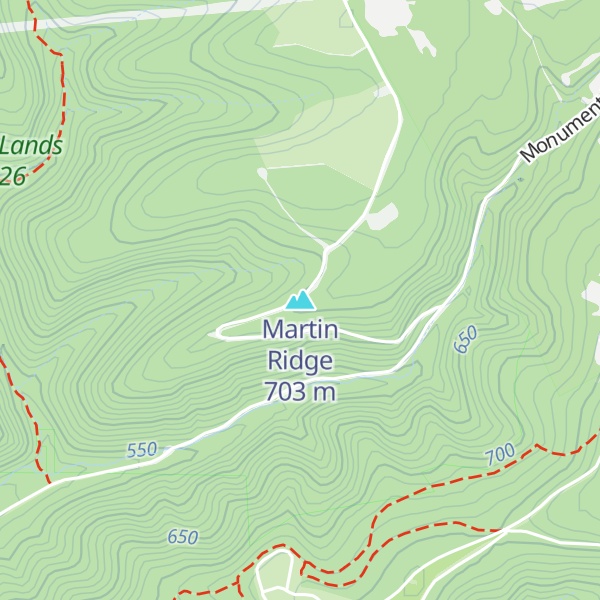 Map of Martin Ridge