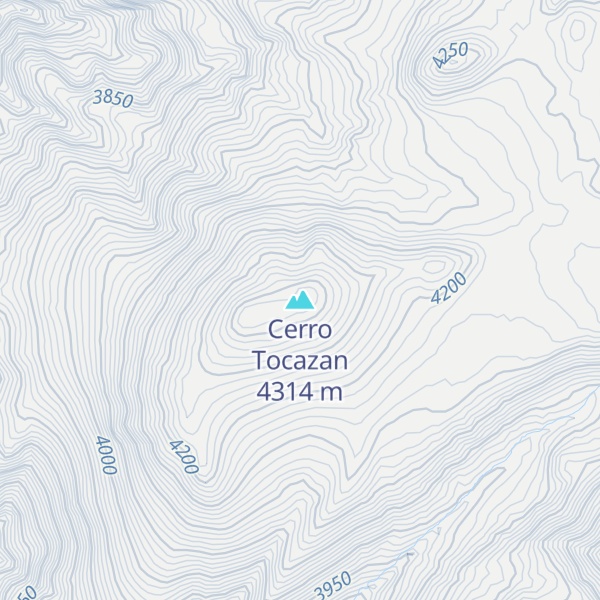 Map of Cerro Tocazan