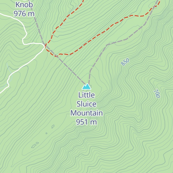 Map of Little Sluice Mountain