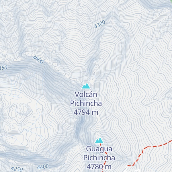Map of Volcán Pichincha