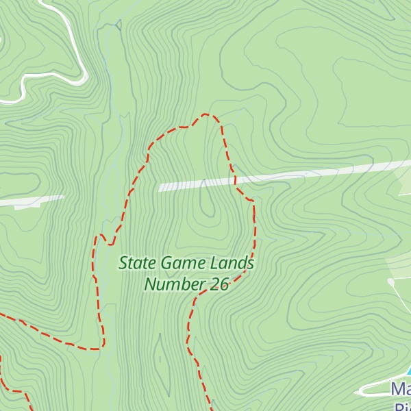 Map of Hog Back Ridge