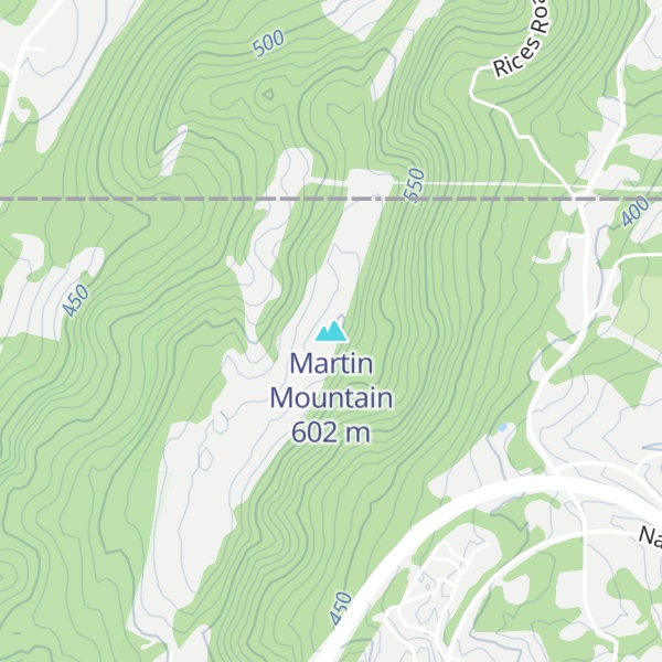 Map of Martin Mountain