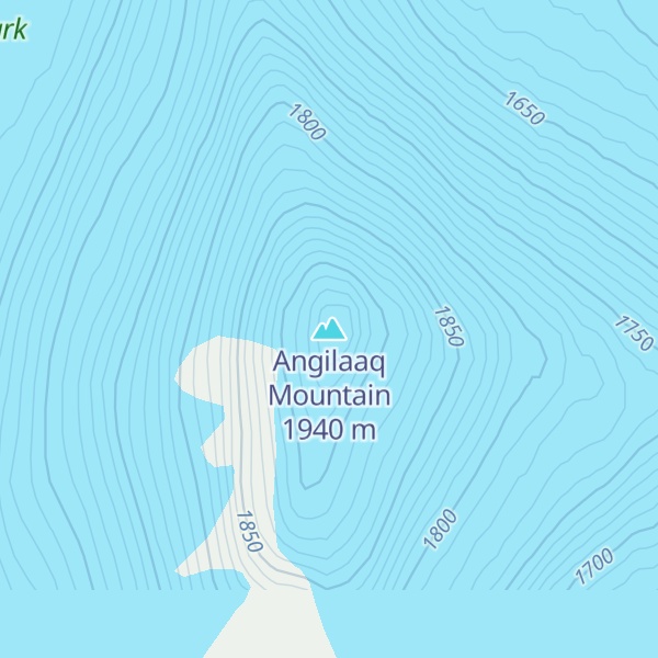 Map of Angilaaq Mountain