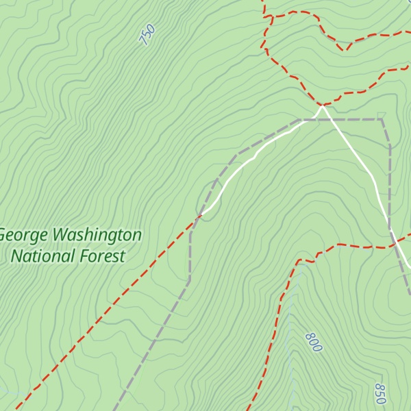 Map of Mill Mountain