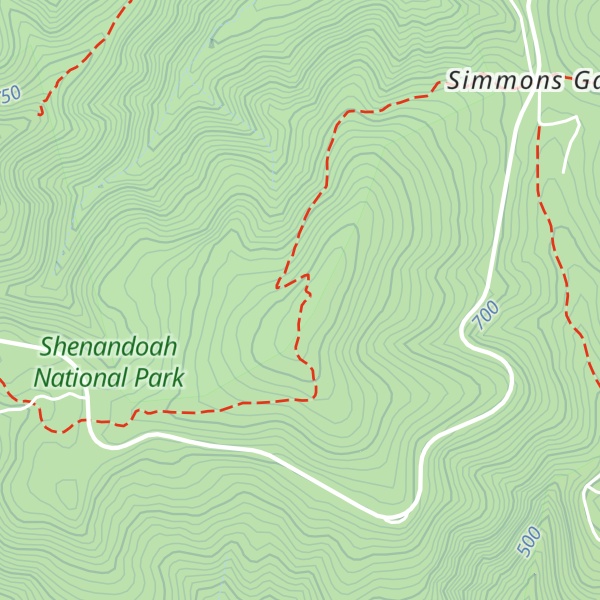 Map of Weaver Mountain