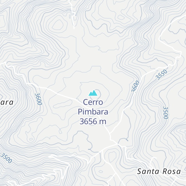 Map of Cerro Pimbara