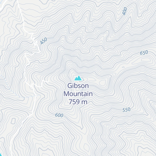Map of Gibson Mountain