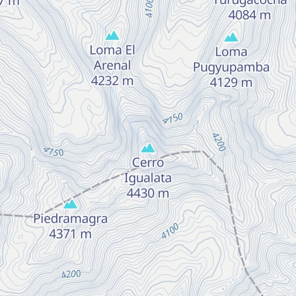 Map of Cerro Igualata