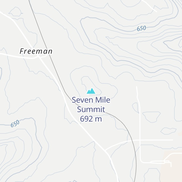 Map of Seven Mile Summit