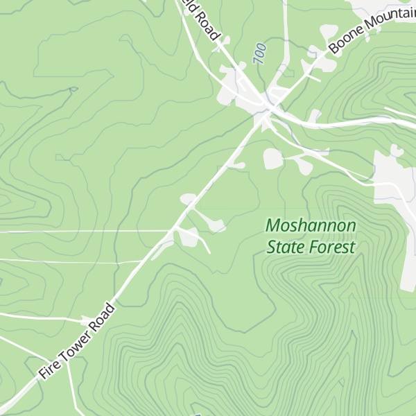 Map of Boone Mountain
