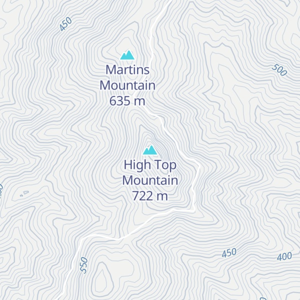 Map of High Top Mountain