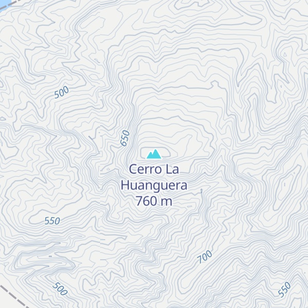 Map of Cerro La Huanguera