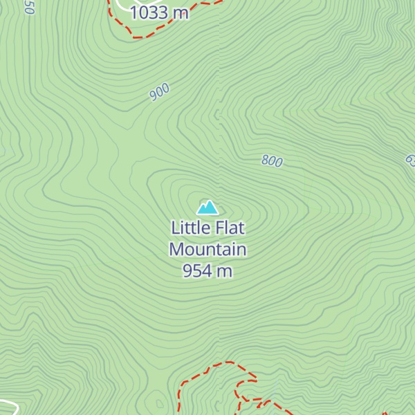 Map of Little Flat Mountain
