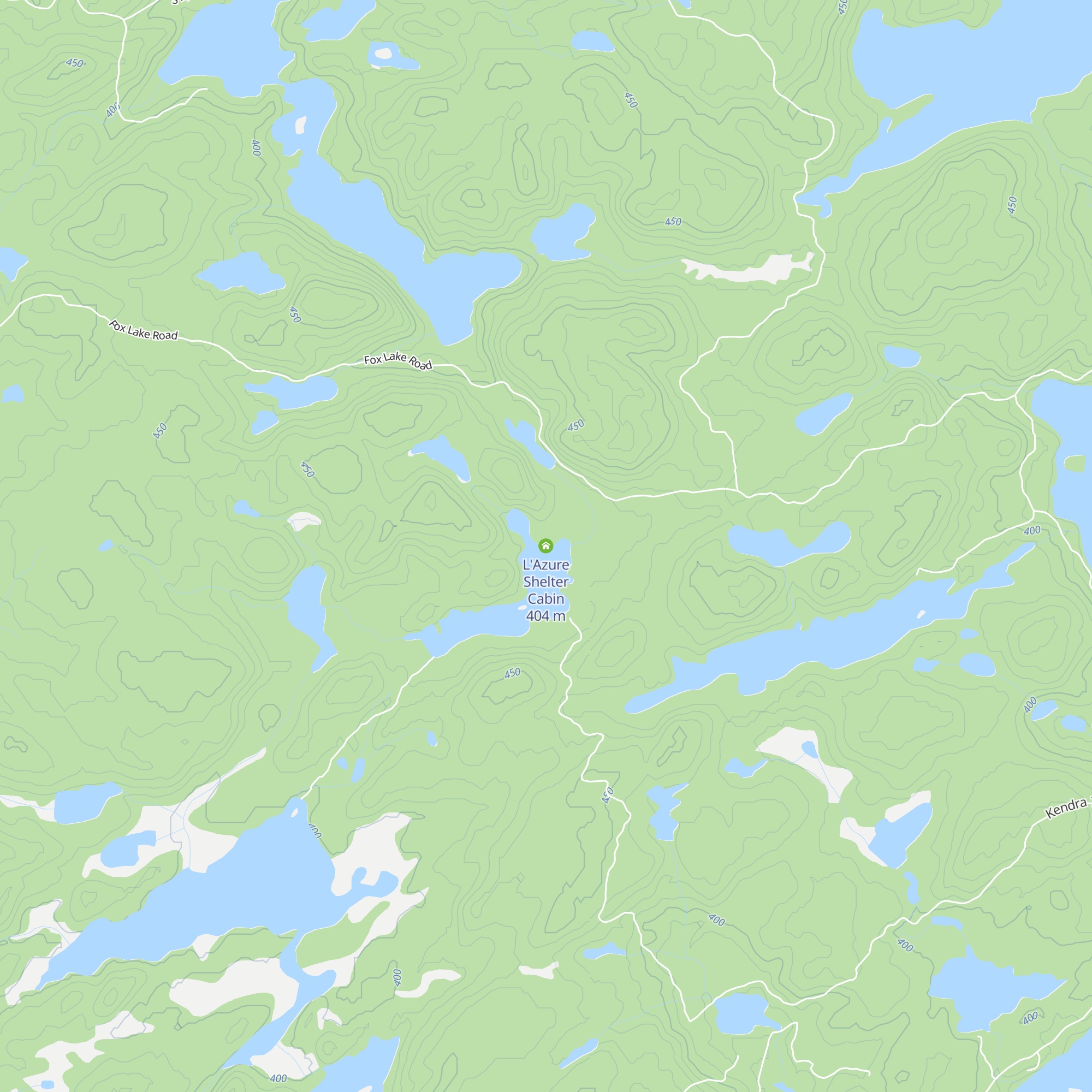 L'Azure Shelter Cabin map