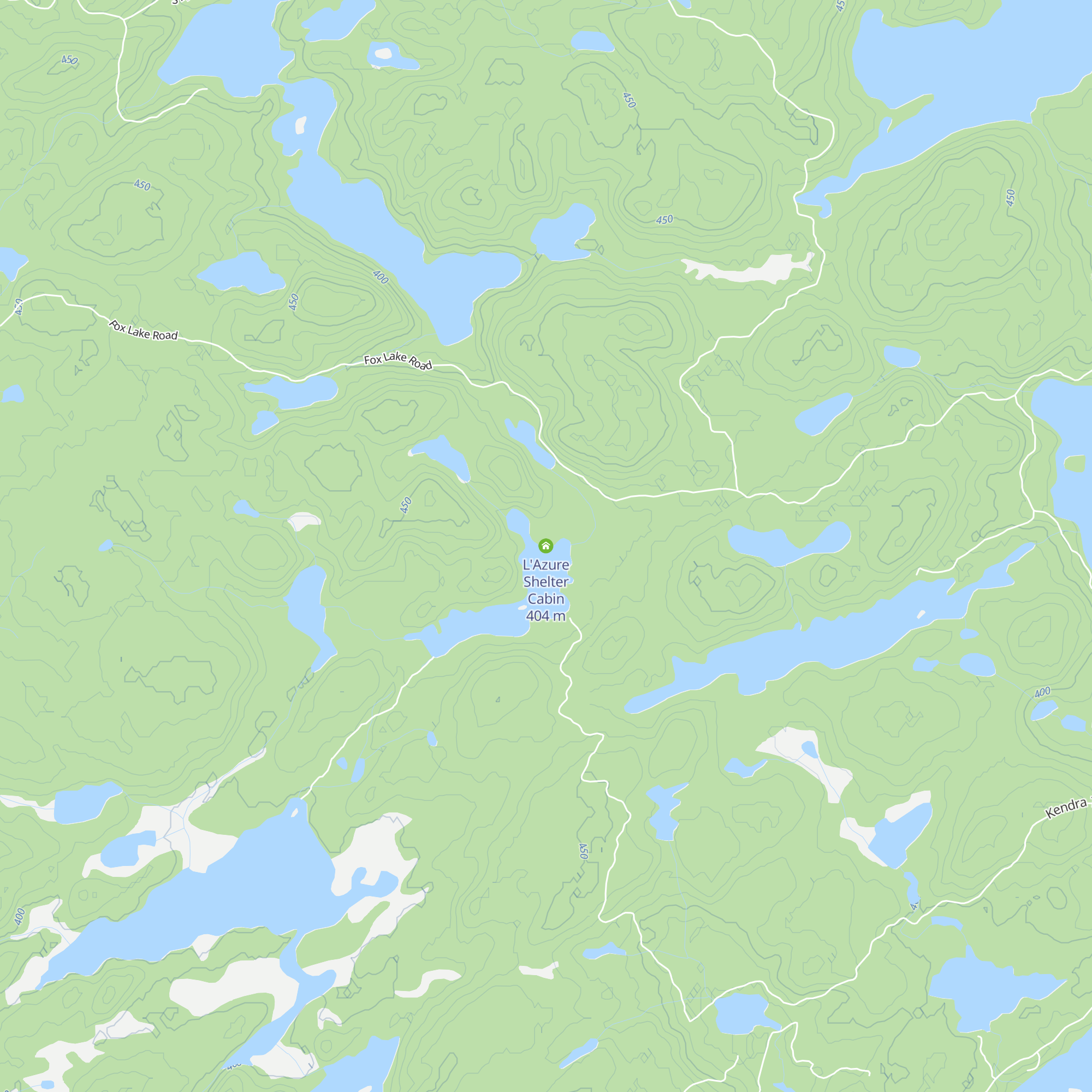 L'Azure Shelter Cabin map