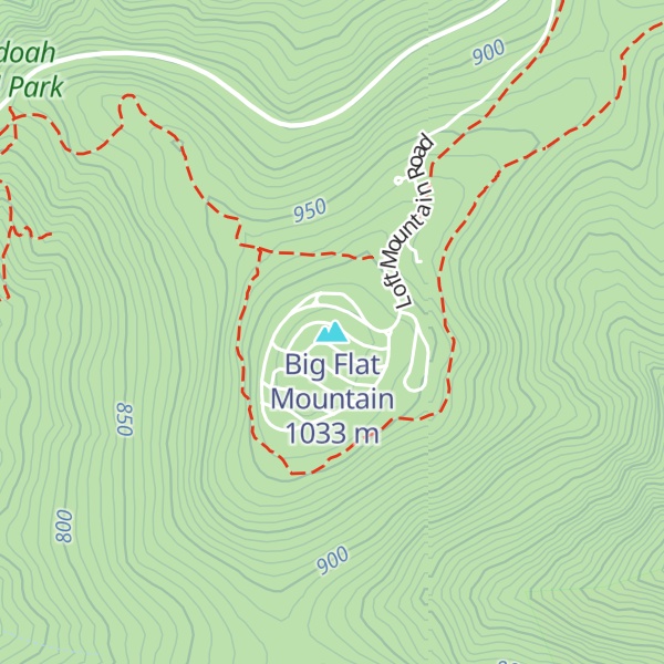 Map of Big Flat Mountain