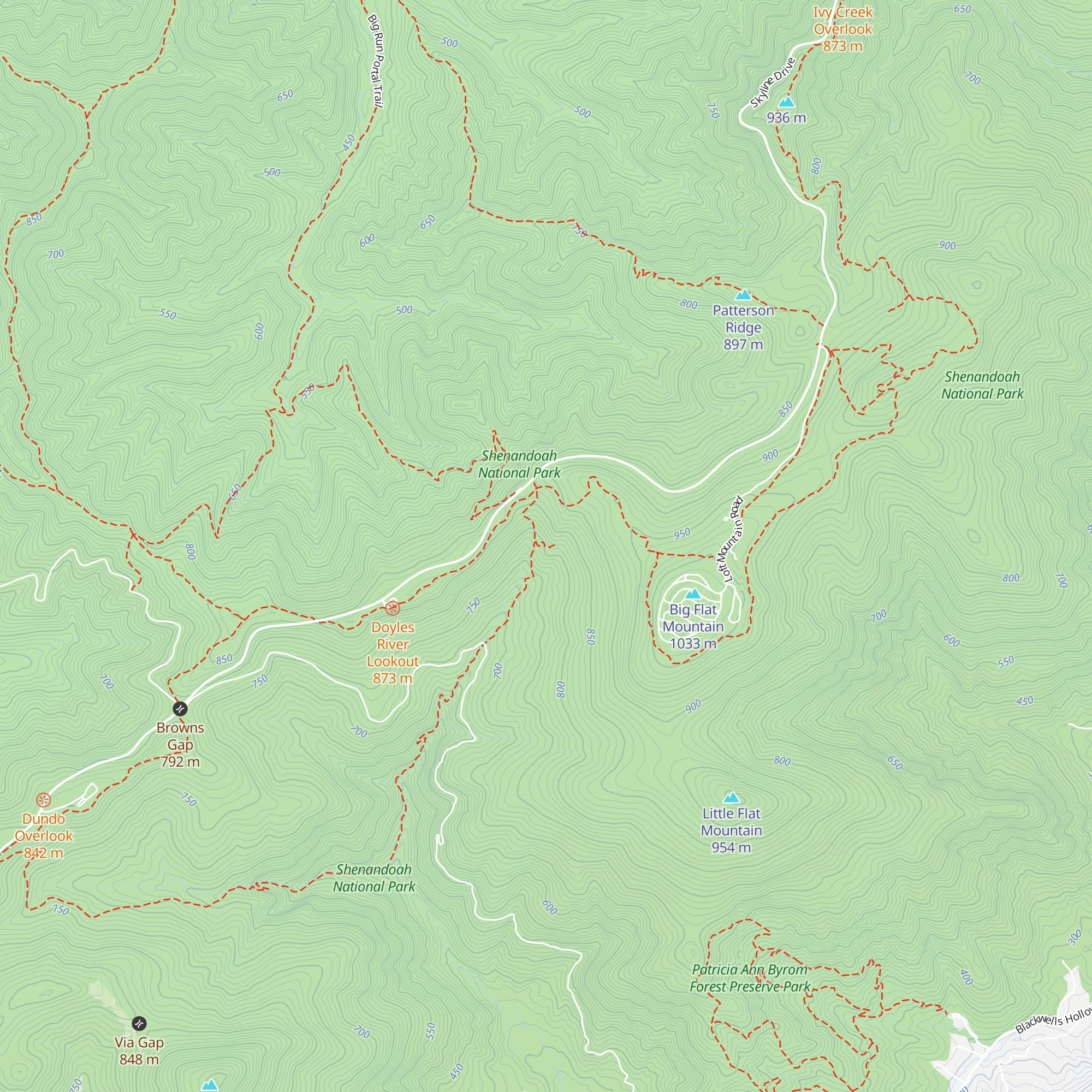 Doyles River PATC Cabin map