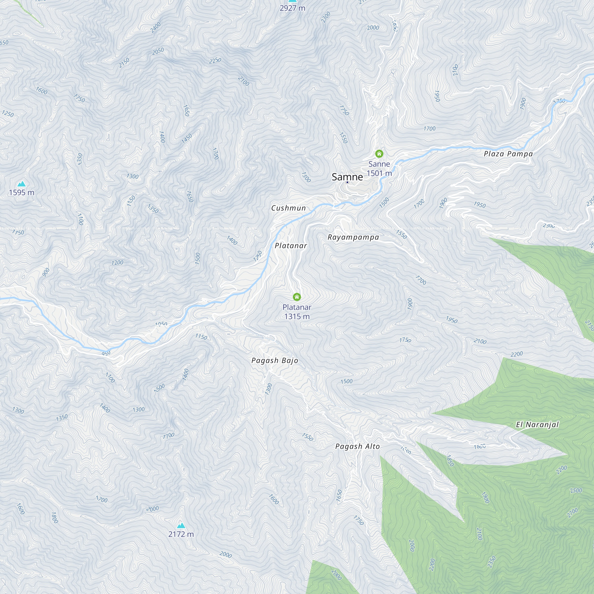 Platanar map