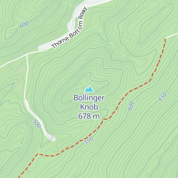 Map of Bollinger Knob