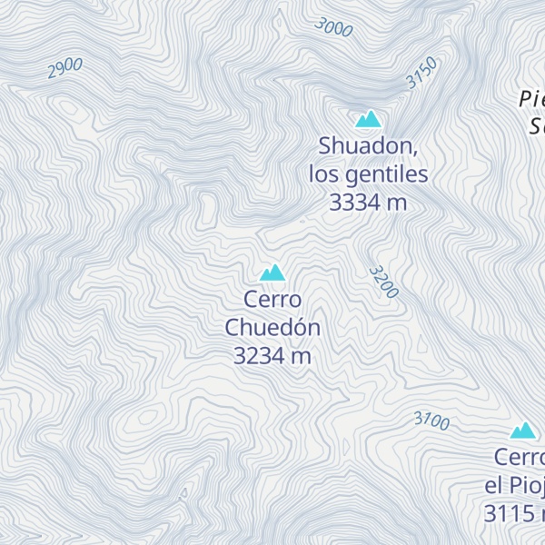 Map of Cerro Chuedón