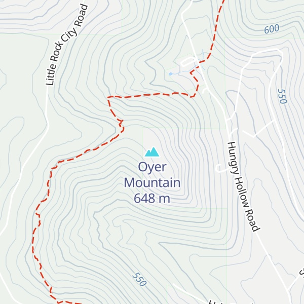 Map of Oyer Mountain
