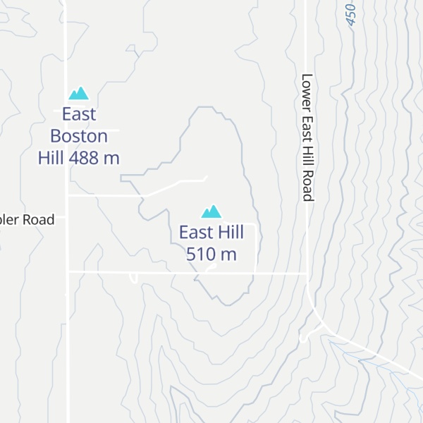 Map of East Hill