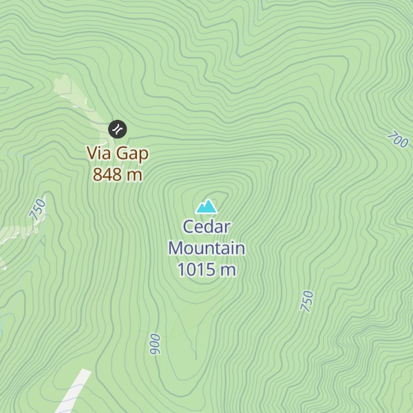 Map of Cedar Mountain