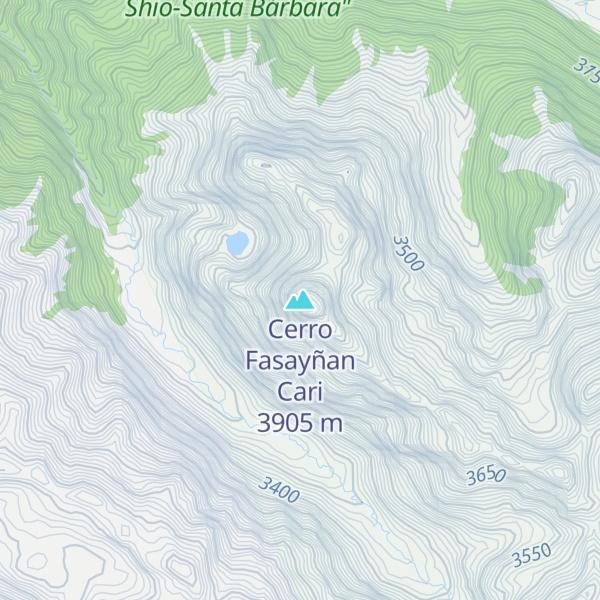 Map of Cerro Fasayñan Cari