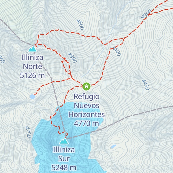 Map of Refugio Nuevos Horizontes