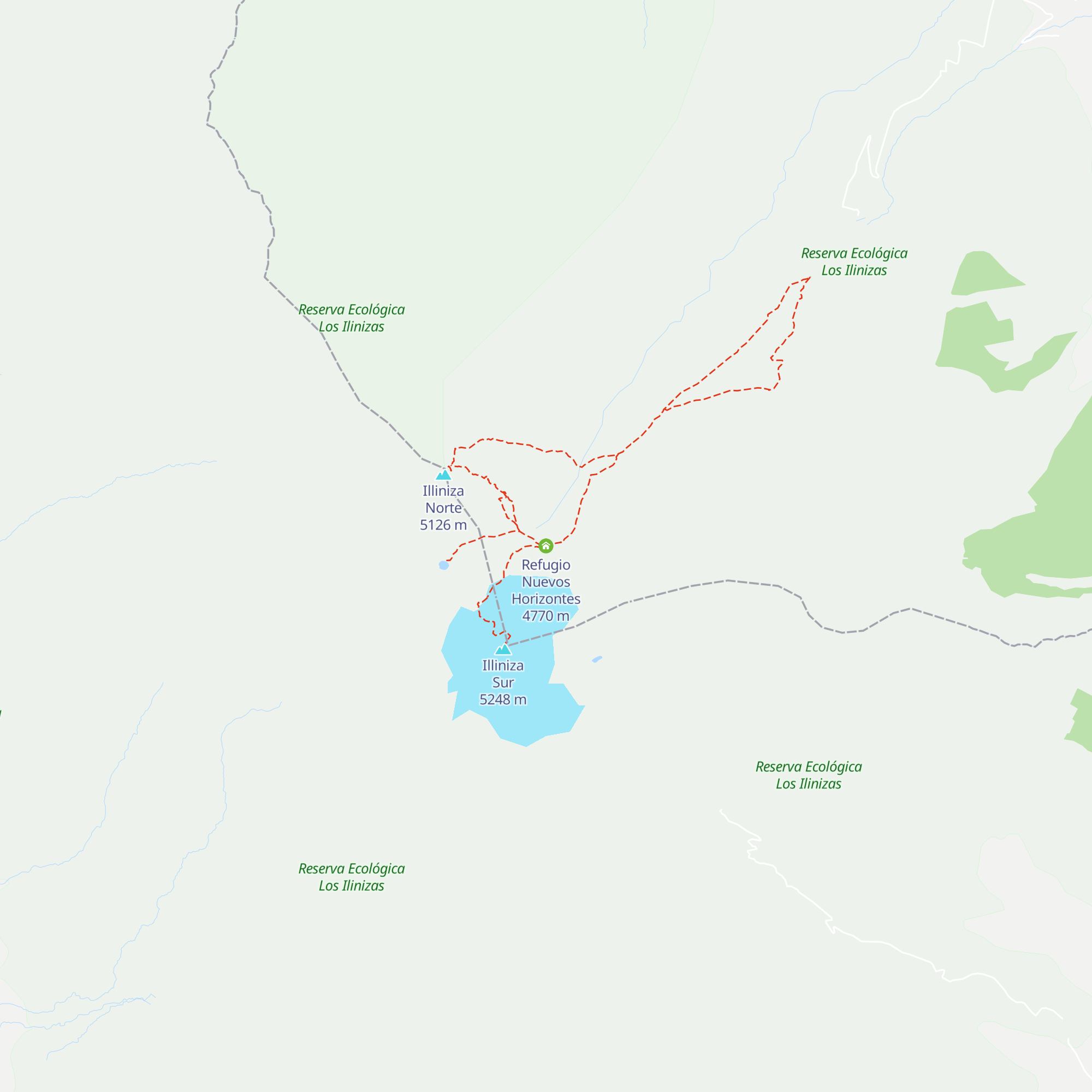 Refugio Nuevos Horizontes map