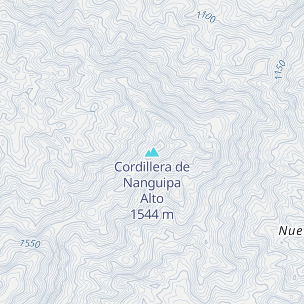 Map of Cordillera de Nanguipa Alto