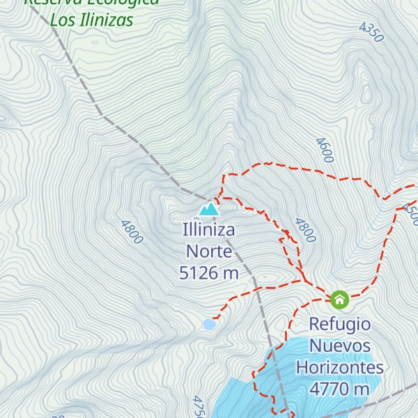 Map of Illiniza Norte