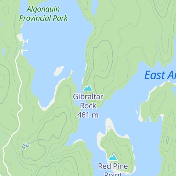 Map of Gibraltar Rock