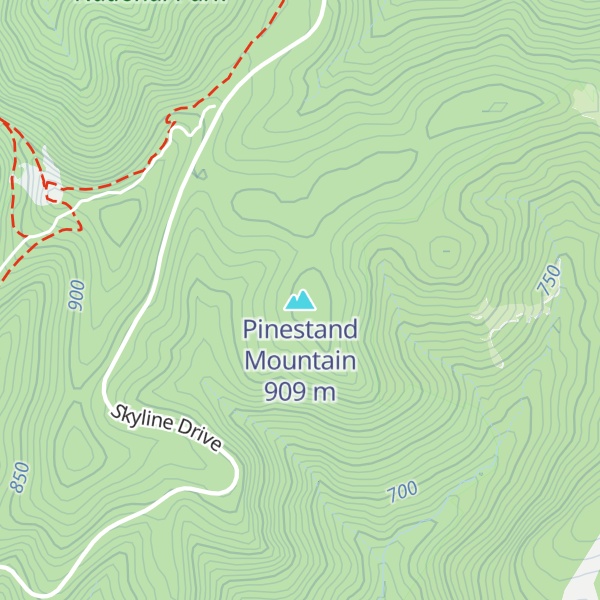 Map of Pinestand Mountain